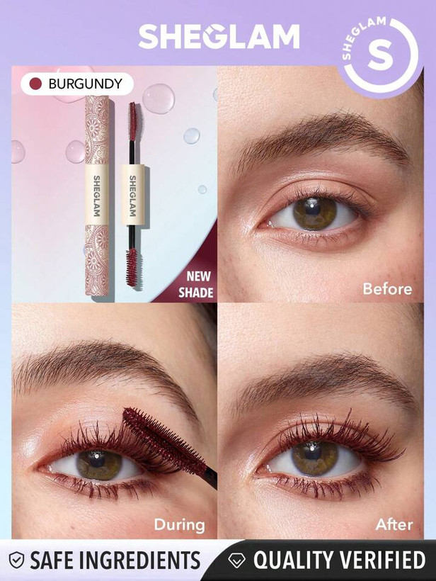 ریمل دو سر ضد آب شیگلم رنگ زرشکی Burgundy
