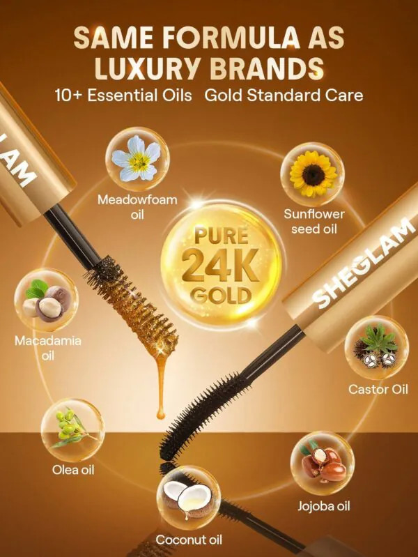 ریمل شیگلم مدل GOLD 24K ضد آب و تغذیه کننده