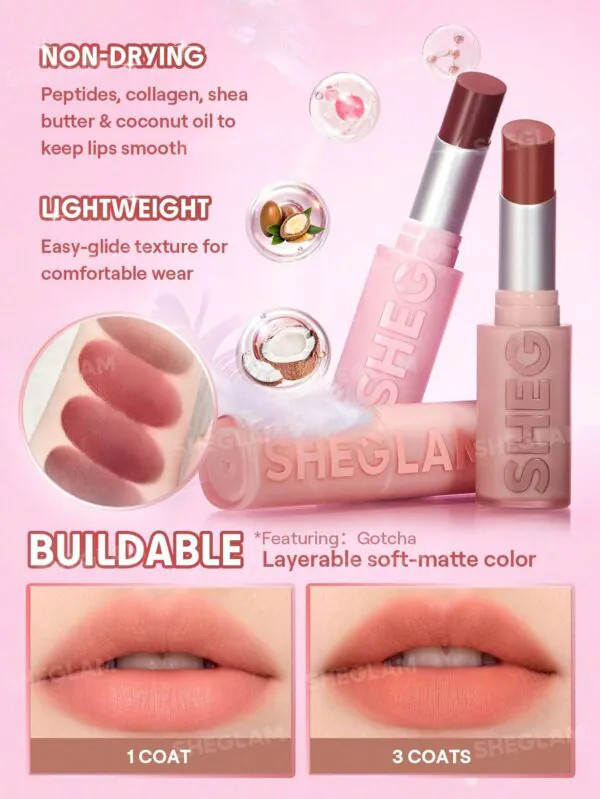 رژلب کوشن سبک شیگلم مدل Lip Veil Cushion رنگ Be Fearless