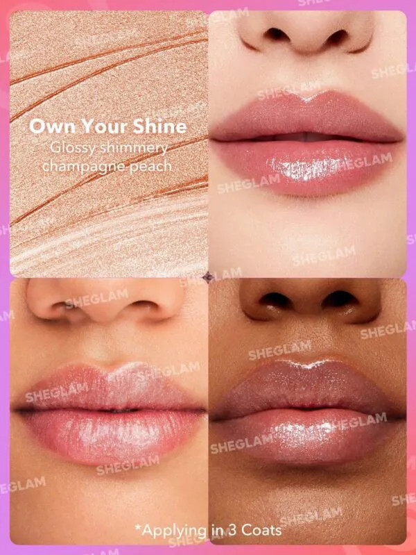رژلب شیگلم شاین Mirror Kiss رنگ Own Your Shine