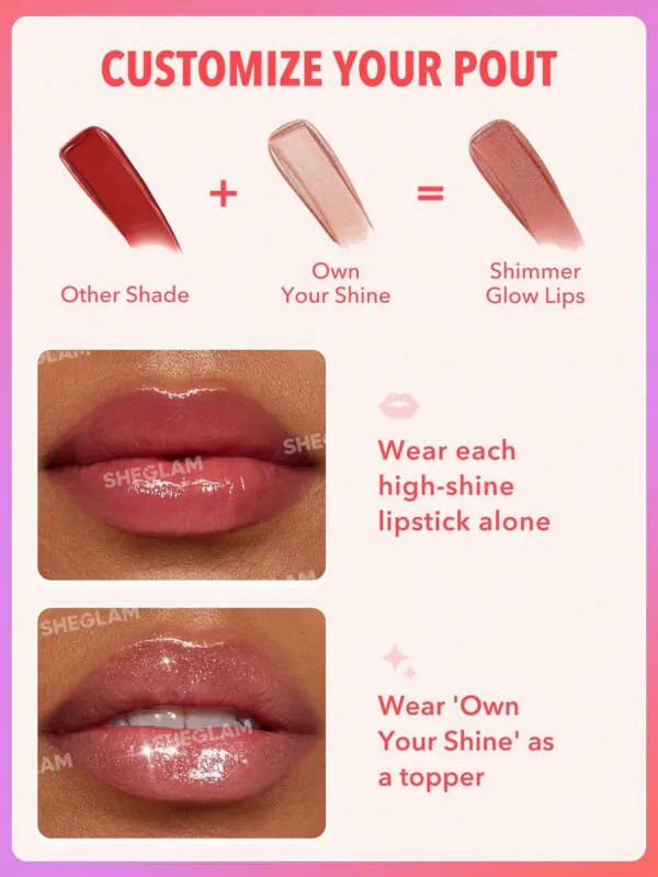 رژلب شیگلم شاین Mirror Kiss رنگ Own Your Shine