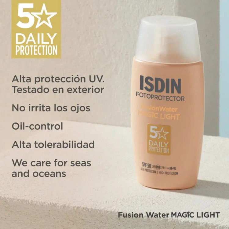 ضد آفتاب SPF50 ایزدین مدل فیوژن واتر مجیک رنگ لایت