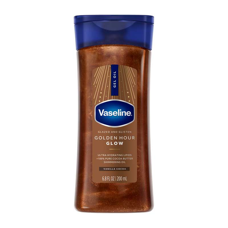 ژل روغن بدن براق‌ کننده وازلین Vaseline مدل Golden Hour Glow Bronze حجم 200ml