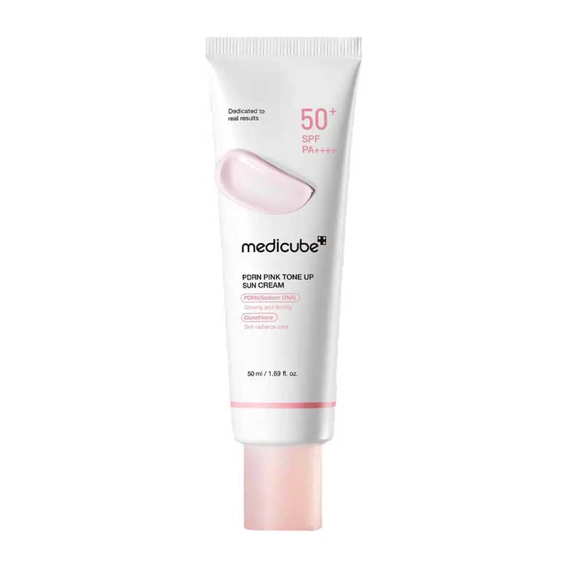 کرم ضد آفتاب تون آپ PDRN مدی کیوب Medicube مدل PDRN Pink Tone Up Sun Cream حجم 50ml