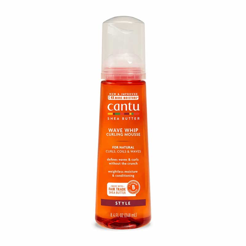 موس مو فر کننده و حالت دهنده شی باتر کانتو Cantu مدل Wave Whip Curling Mousse with Shea Butter حجم 248ml