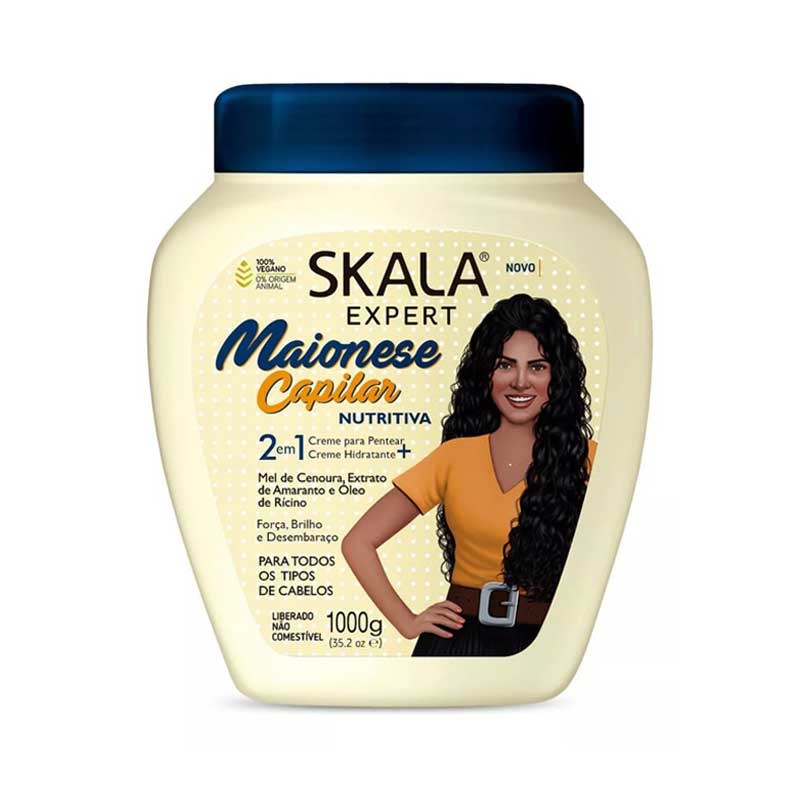 ماسک مایونز مو حالت دهنده و آبرسان موی فر 2 در 1 اسکالا Skala مدل Maionese Capilar Nutritiva حجم 1000g