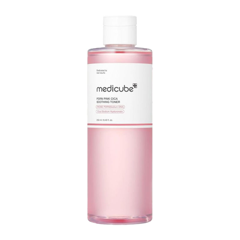 تونر صورتی تسکین دهنده و روشن کننده سیکا PDRN Pink Cica مدی کیوب Medicube حجم 250ml