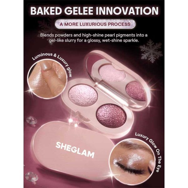 پالت سایه چشم دو عددی شیگلم Sheglam مدل Prismalight Baked Gelee